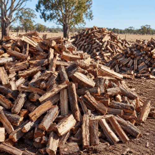 black wattle firewood half bakkie load