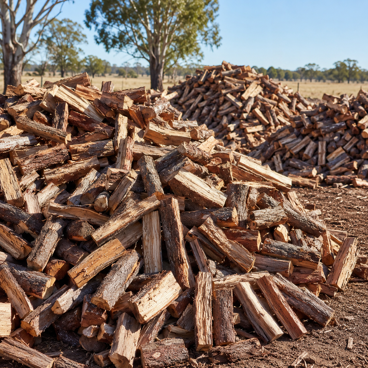 black wattle firewood half bakkie load